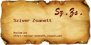 Sziver Zsanett névjegykártya