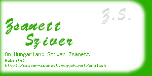 zsanett sziver business card